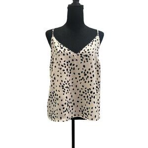 BP Camisole Tank Top Womens Medium Ivory And Black Adjustable Strap